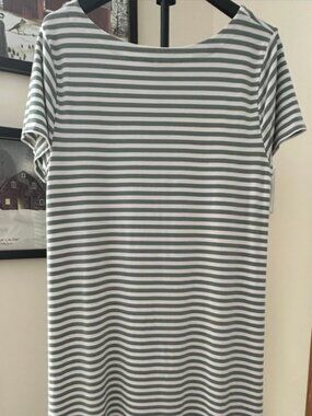Talbot's Stripped A-Line Dress Size Large